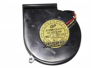 YateLoon 97*33mm 10CM D12BM-12 12V 0.3A 3 wires 3 pins blower fan server cpu cooler