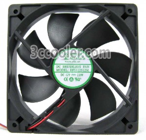 Young Lin 12CM 12025 DFS122512M 12V 2.8W 2 Wires Square Cooling fan