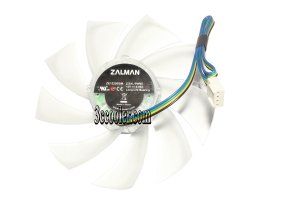 ZE1225BSM Z9XL-PWM 12V 0.4A 4 Wiers 4 Pins Transparent Frameless Cooling Fan