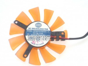 ZUNSHAN 6CM DF0601012SEG2C 01 12V 0.24A 2 Wires Frameless VGA Cooling Fan