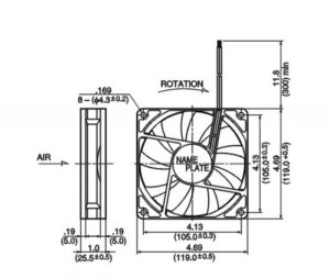Zyvpee 12025 SD4710-B24-35 24V 0.1A 3 Wires 12CM Inverter Cooling Fan 120x25mm
