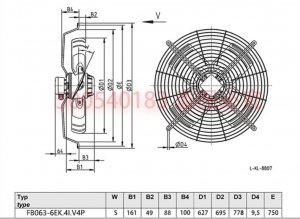Zyvpee ZIEHL ABEGG AC Axial Fan FB063-6EK.4I.V4P 230V 50Hz 0.63kw
