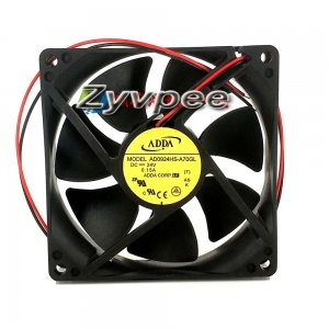 Zyvpee adda 92x25mm AD0924HS-A70GL DC 24V 0.15A 2 wires case fan for inverter Converter