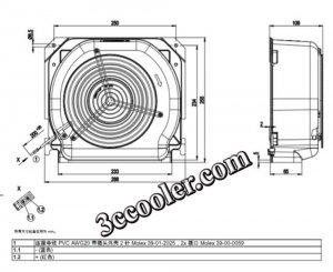 3Ccooler K1G220-AB73-11 48V 110W A5E00123738 IP20 Server Fan