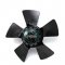 ebmpapst A2D210-AA14-15 M2D068-CF 3 phase 400Vac 50/60Hz 0.14/0.15Amp IP44 Class F 210mm Black metal axial fan