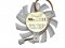 EVERFLOW T126010DH 12V 0.2A 3 wires 3 pins transparent 11 blades vga fan graphics card cooler