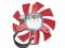 NTK FD8015U12S 12V 0.5A 4 wires 4 pins red frameless vga fan HD7750 HD7770 graphics card cooler