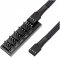 PWM Fan Hub Splitter,4 Pin  5 Way Sleeved PC CPU Fan Extension Splitter Adapter Cable - 35cm / 14 Inch