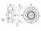 ebmpapst 225*99MM R2E225-BD92-09 230V 0.60A 4 Wires centrifugal Fan