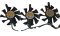 3Pcs Group Y.S.TECH 8CM YD128015EL 12V 0.46A 4 Wires Frameless VGA Cooler Fan