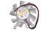 Y.S.TECH 65mm(D) YD127015LS-N 12V 0.11A 2 Wires 2 Pins 43mm(adjacent holes) 4 mounting-hole VGA fan graphics cooler