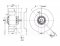 250mm R2E250-AL05-16 M2E068-GA 230V 295W 3 Wires Converter Cooling Fan 250x120mm
